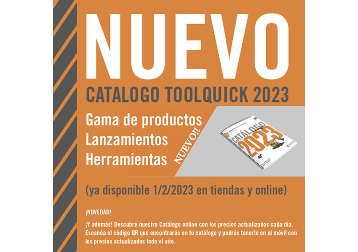 foto noticia ToolQuick presenta su nuevo catálogo 2023 donde incluye las últimas novedades de maquinas y herramientas en alquiler.